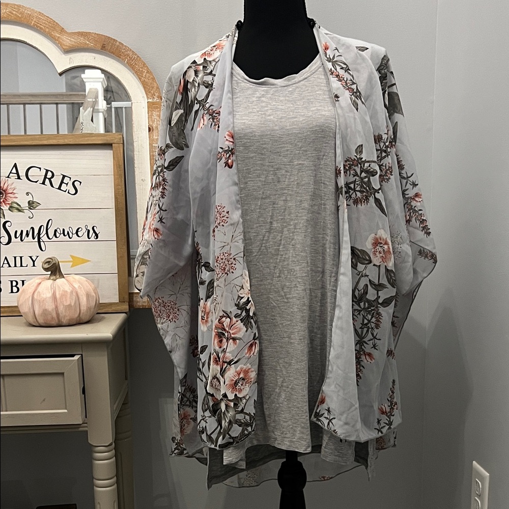 Emory Park Multicolor Floral Kimono Stitch Fix